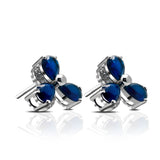 Sapphire Stone Charm Studs