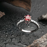 Ruby Stone Solitaire Ring